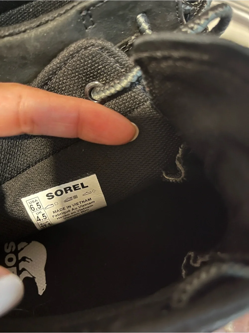 Sorel Kids Black Waterproof Lace-Up Snow Boots